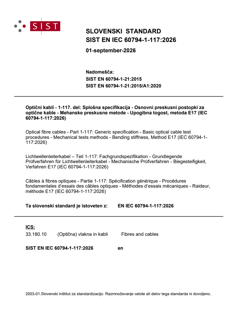 SIST EN IEC 60794-1-117:2026 SIST EN IEC 60794-1-117:2026 - Page 1 preview