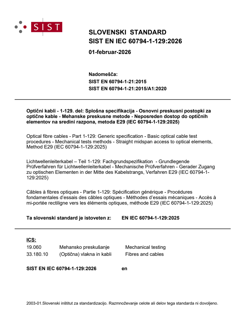 SIST EN IEC 60794-1-129:2026 SIST EN IEC 60794-1-129:2026 - Page 1 preview