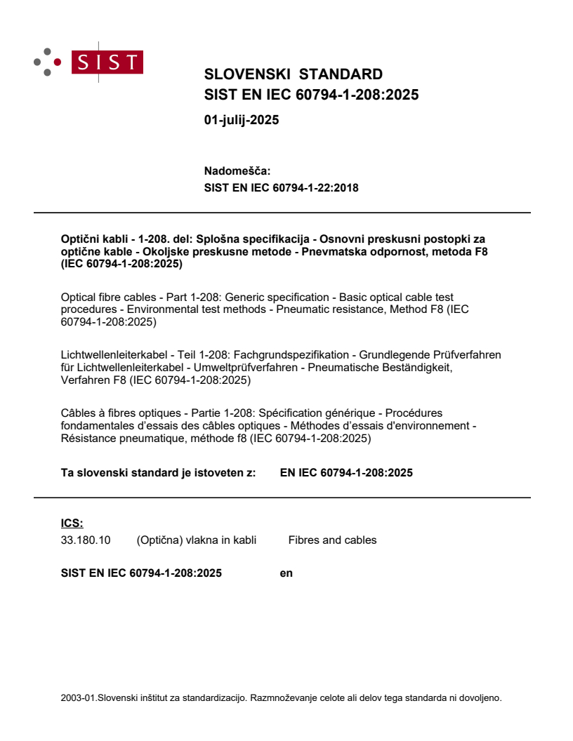EN IEC 60794-1-208:2025