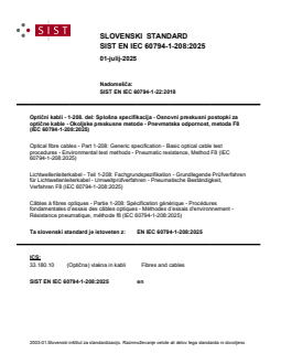 EN IEC 60794-1-208:2025 EN IEC 60794-1-208:2025 - Page 1 preview