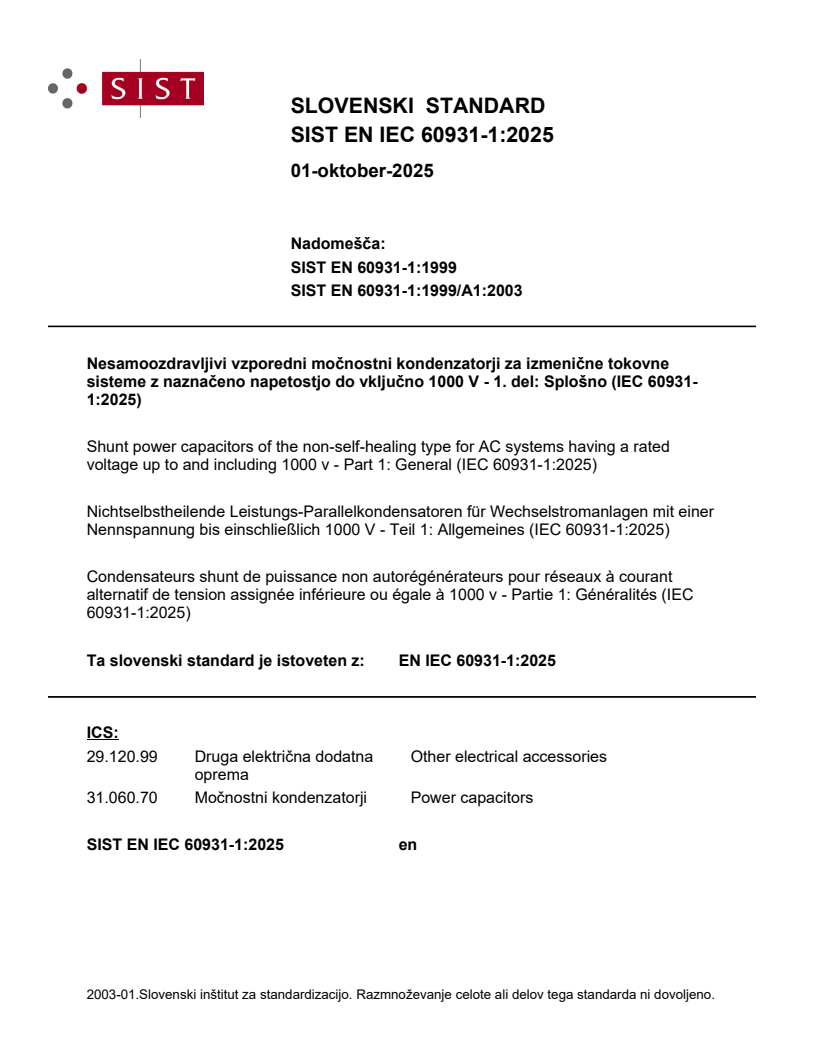 EN IEC 60931-1:2025