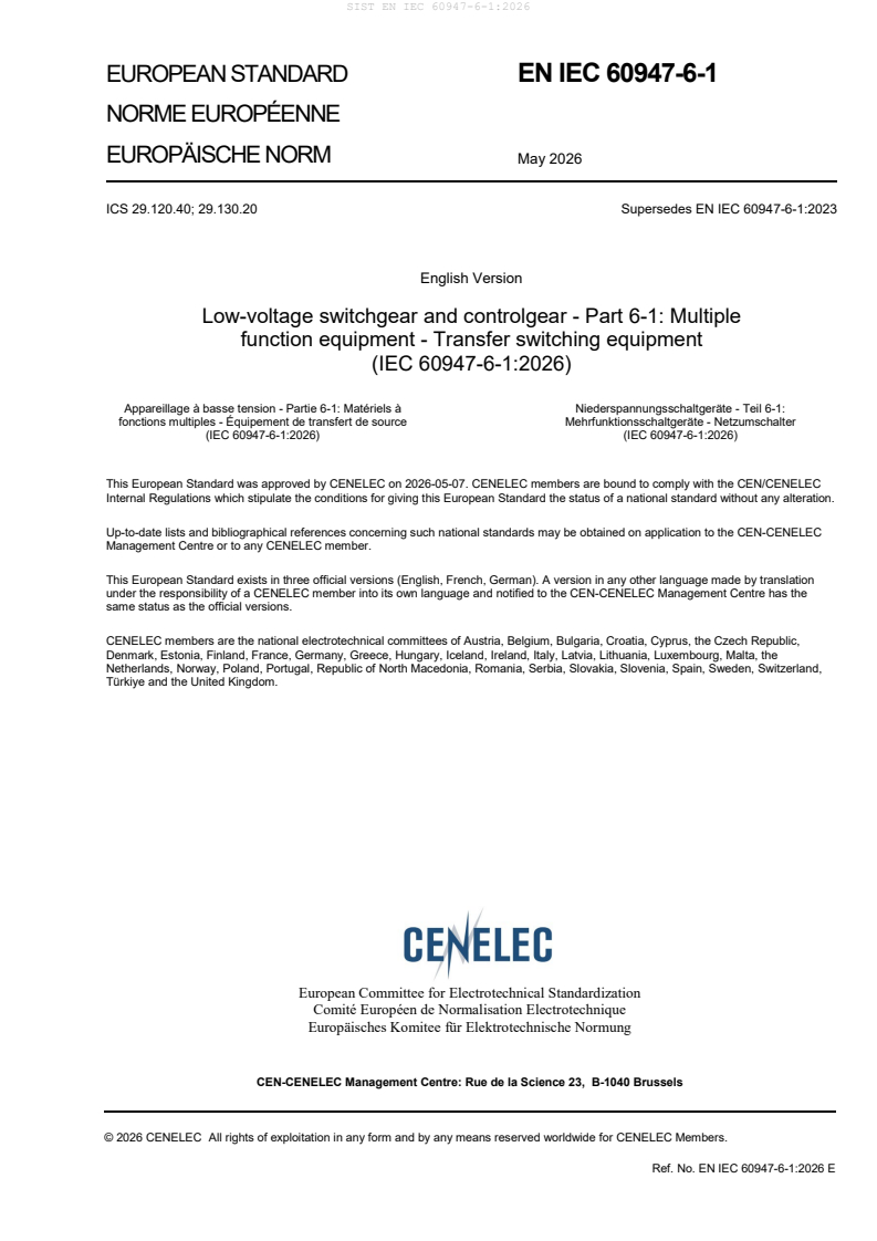 SIST EN IEC 60947-6-1:2026 SIST EN IEC 60947-6-1:2026 - BARVE - Page 3 preview