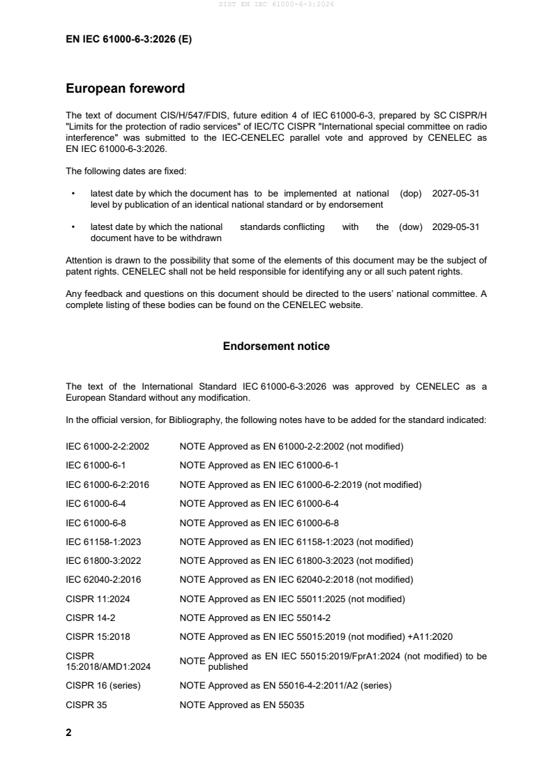 SIST EN IEC 61000-6-3:2026 SIST EN IEC 61000-6-3:2026 - BARVE - Page 4 preview