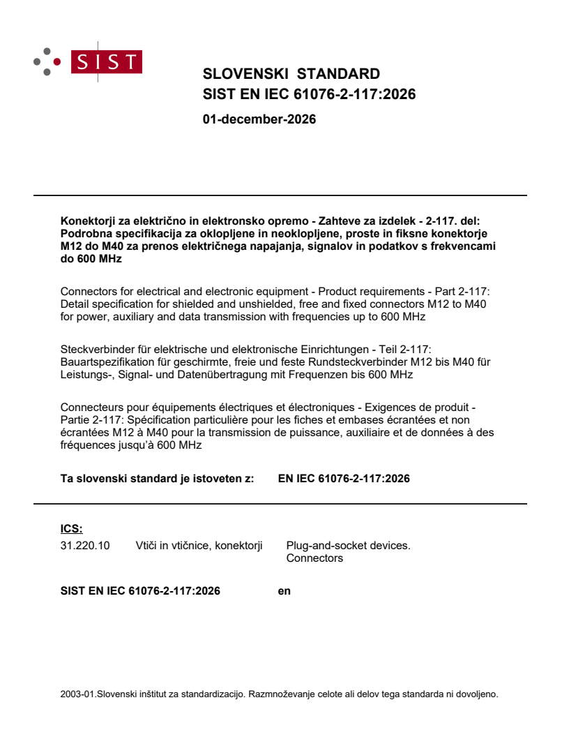SIST EN IEC 61076-2-117:2026 SIST EN IEC 61076-2-117:2026 - Page 1 preview