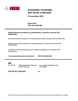EN IEC 61095:2025 - Page 1 preview