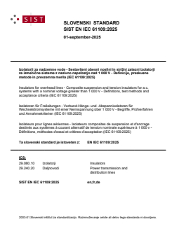 SIST EN IEC 61109:2025 SIST EN IEC 61109:2025 - BARVE - Page 1 preview