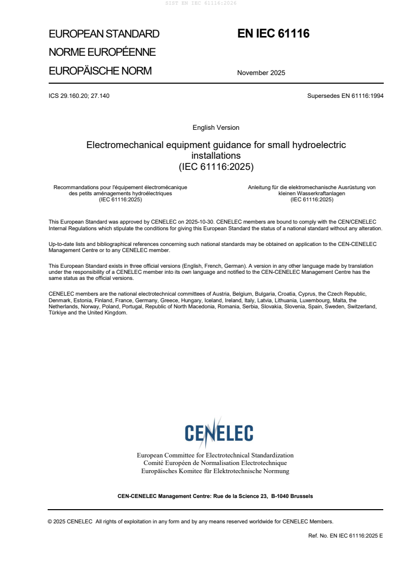 EN IEC 61116:2025 EN IEC 61116:2026