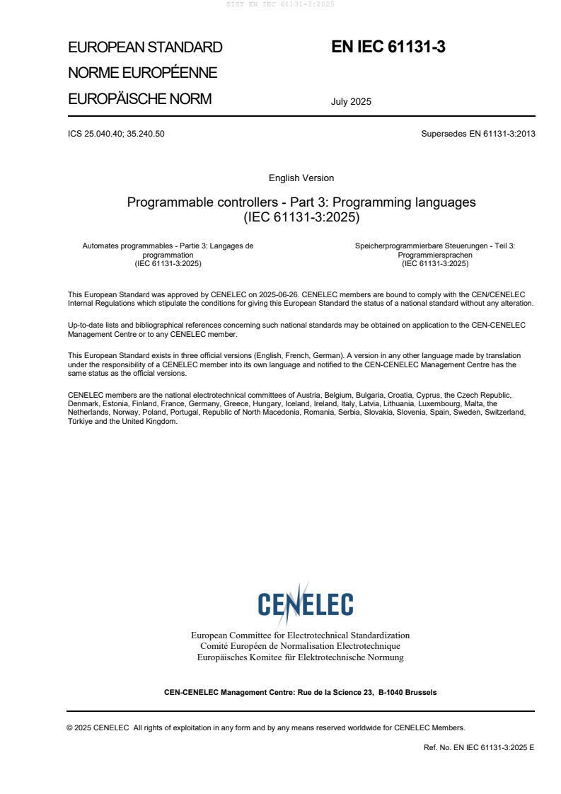 EN IEC 61131-3:2025