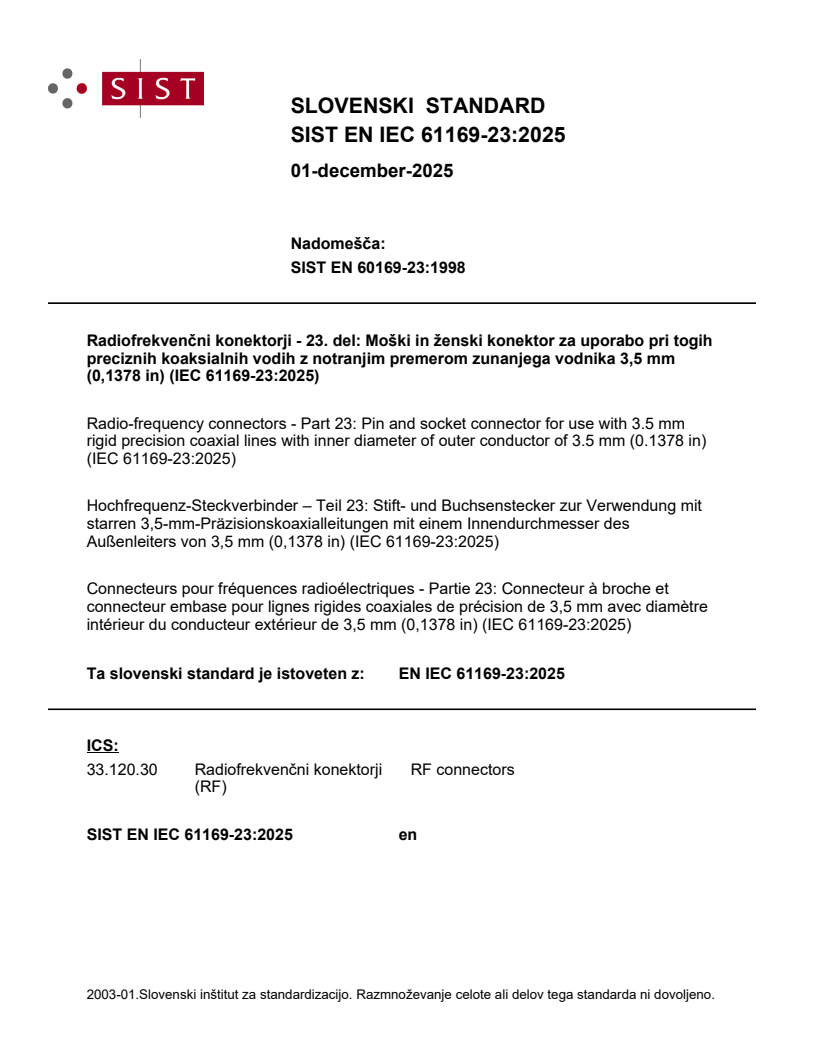 SIST EN IEC 61169-23:2025 SIST EN IEC 61169-23:2025