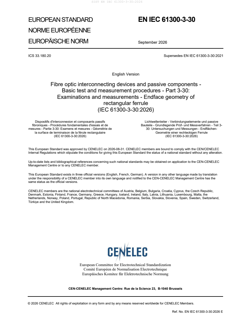 SIST EN IEC 61300-3-30:2026 SIST EN IEC 61300-3-30:2026 - Page 3 preview