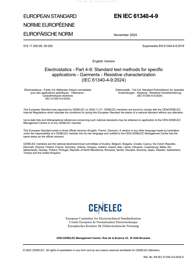 EN IEC 61340-4-9:2024 EN IEC 61340-4-9:2025 - BARVE - Page 3 preview