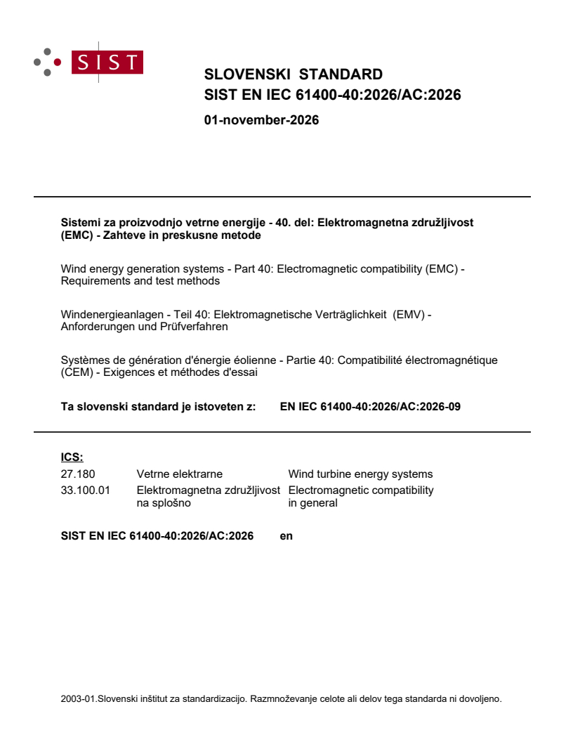 SIST EN IEC 61400-40:2026/AC:2026 SIST EN IEC 61400-40:2026/AC:2026 - Page 1 preview