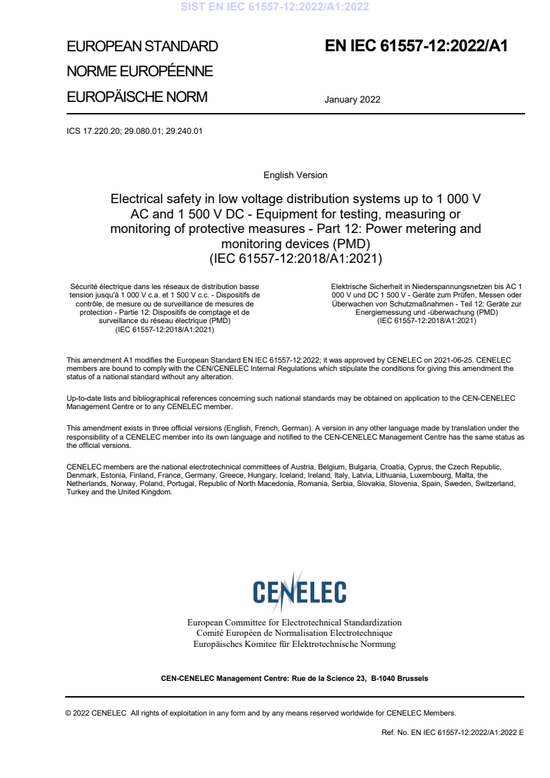 EN IEC 61557-12:2022/A1:2022 EN IEC 61557-12:2022/A1:2022 - Page 3 preview