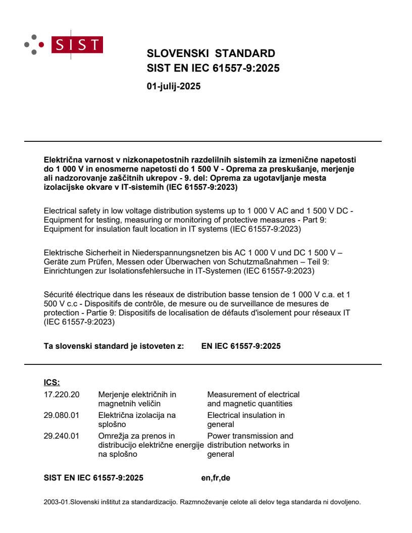 EN IEC 61557-9:2025