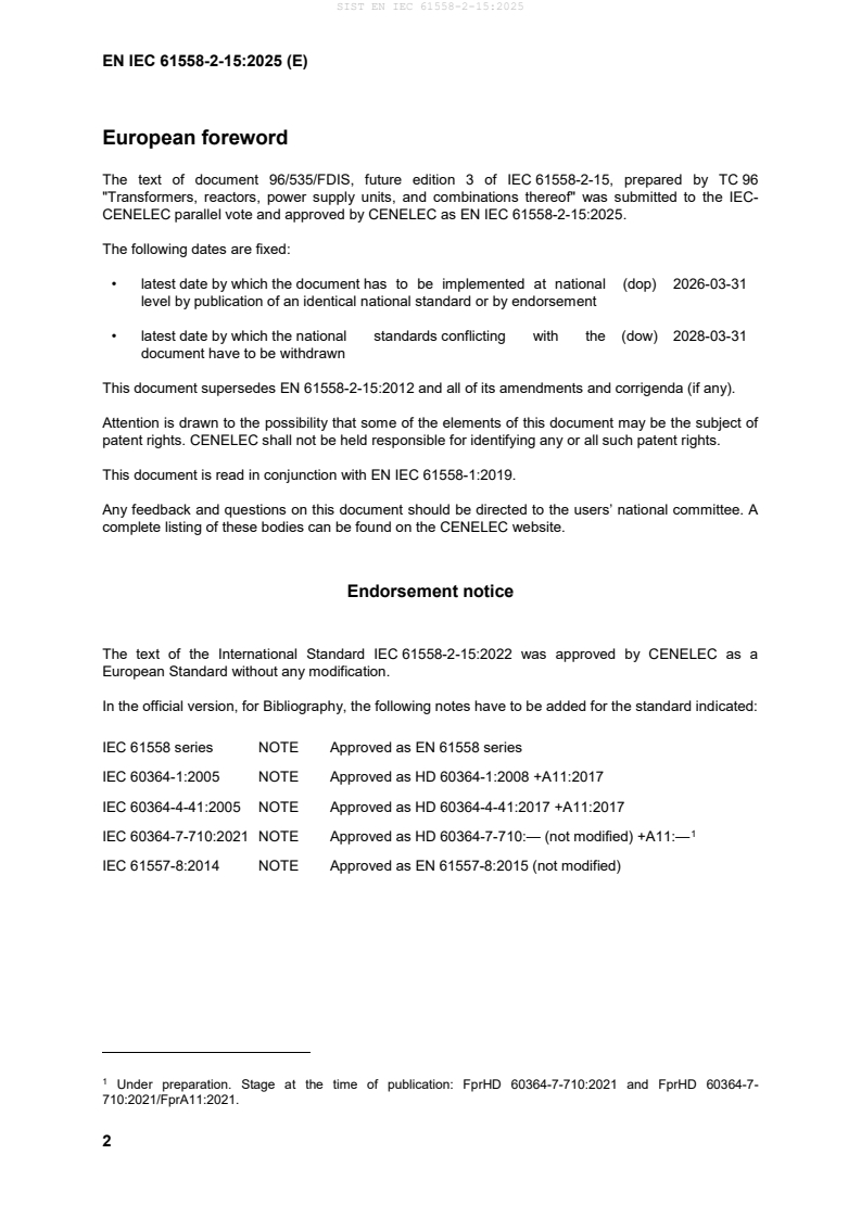 EN IEC 61558-2-15:2025 EN IEC 61558-2-15:2025 - Page 4 preview