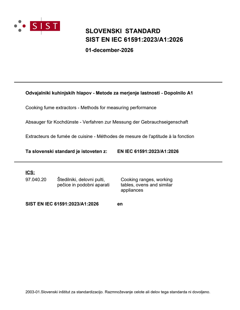 SIST EN IEC 61591:2023/A1:2026 SIST EN IEC 61591:2023/A1:2026 - Page 1 preview