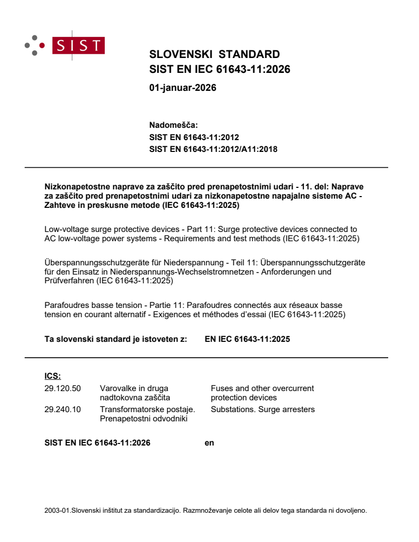 SIST EN IEC 61643-11:2026 SIST EN IEC 61643-11:2026 - BARVE