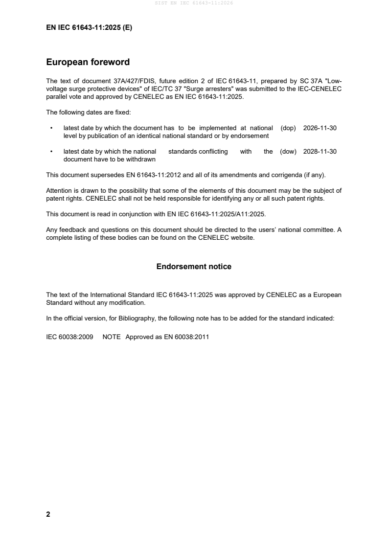 SIST EN IEC 61643-11:2026 SIST EN IEC 61643-11:2026 - BARVE - Page 4 preview