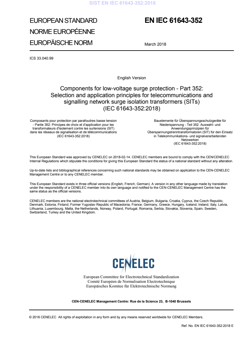 EN IEC 61643-352:2018 EN IEC 61643-352:2018 - BARVE - Page 3 preview