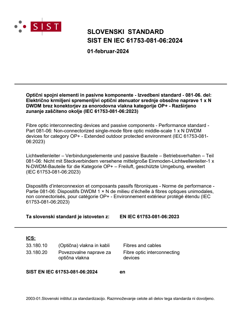 EN IEC 61753-081-06:2023 EN IEC 61753-081-06:2024 - Page 1 preview