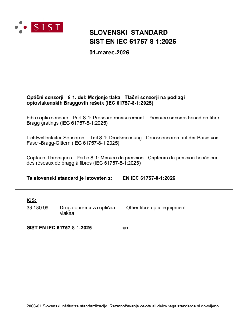 SIST EN IEC 61757-8-1:2026 SIST EN IEC 61757-8-1:2026 - BARVE - Page 1 preview