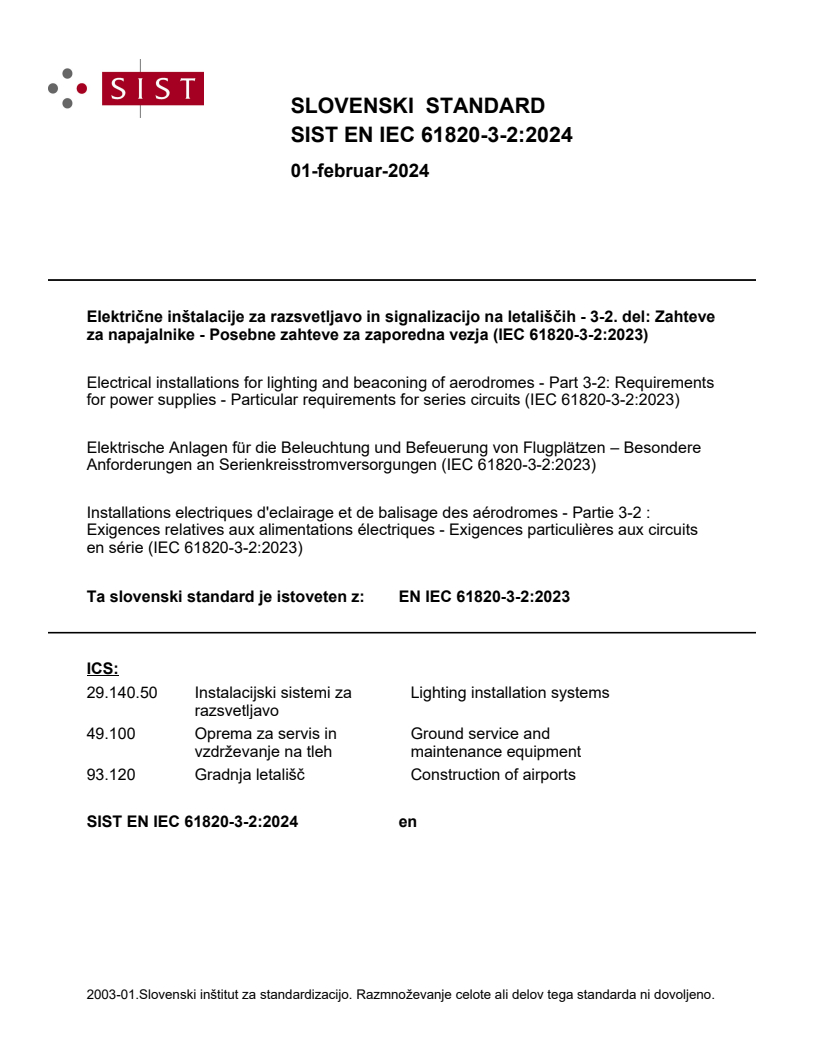 EN IEC 61820-3-2:2023 EN IEC 61820-3-2:2024 - Page 1 preview
