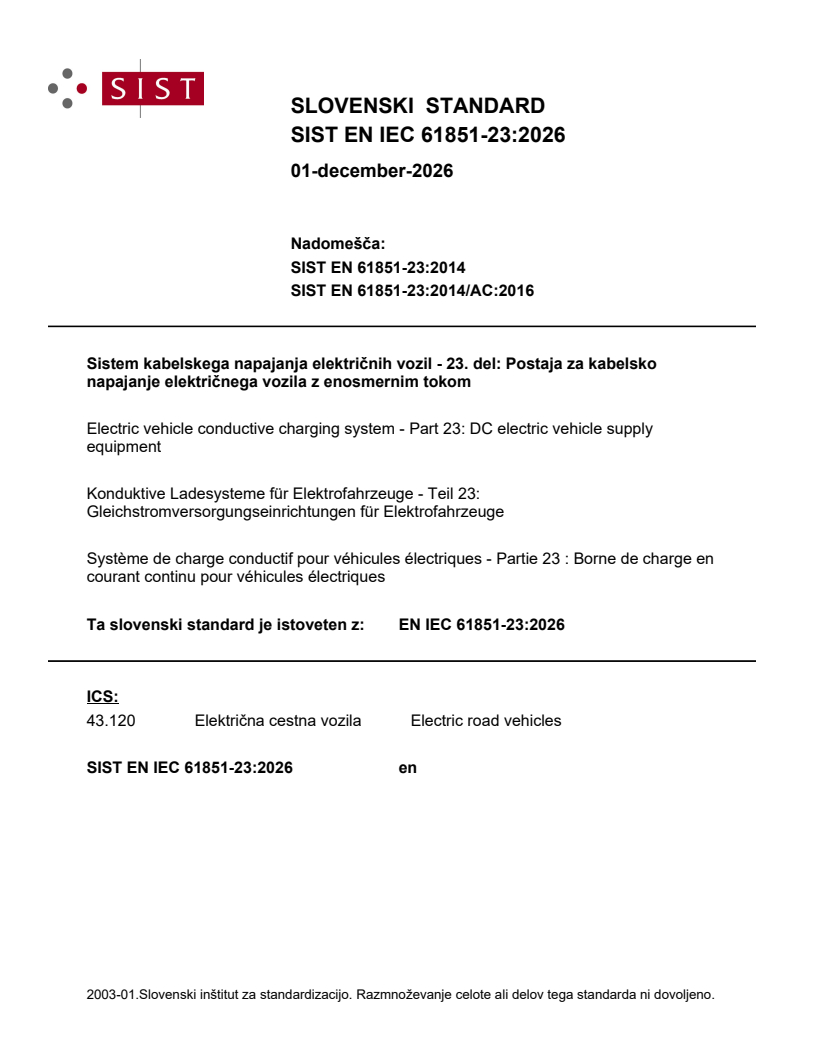 SIST EN IEC 61851-23:2026 SIST EN IEC 61851-23:2026 - BARVE - Page 1 preview