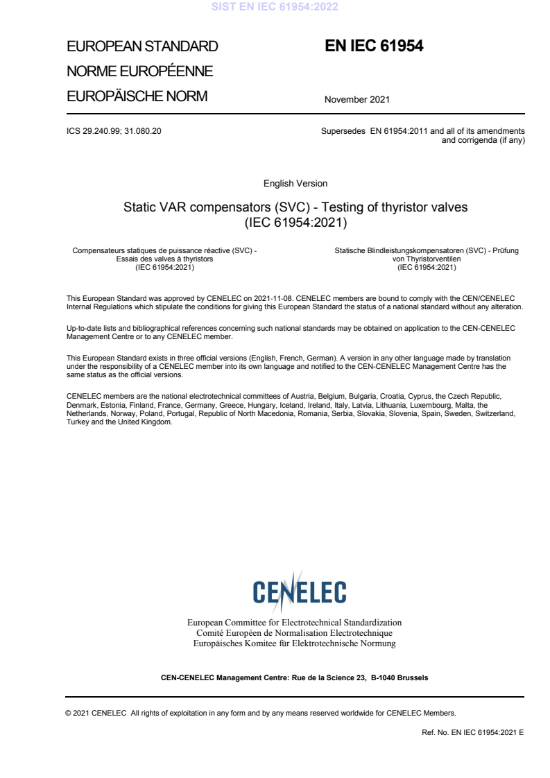 EN IEC 61954:2021 EN IEC 61954:2022 - Page 3 preview