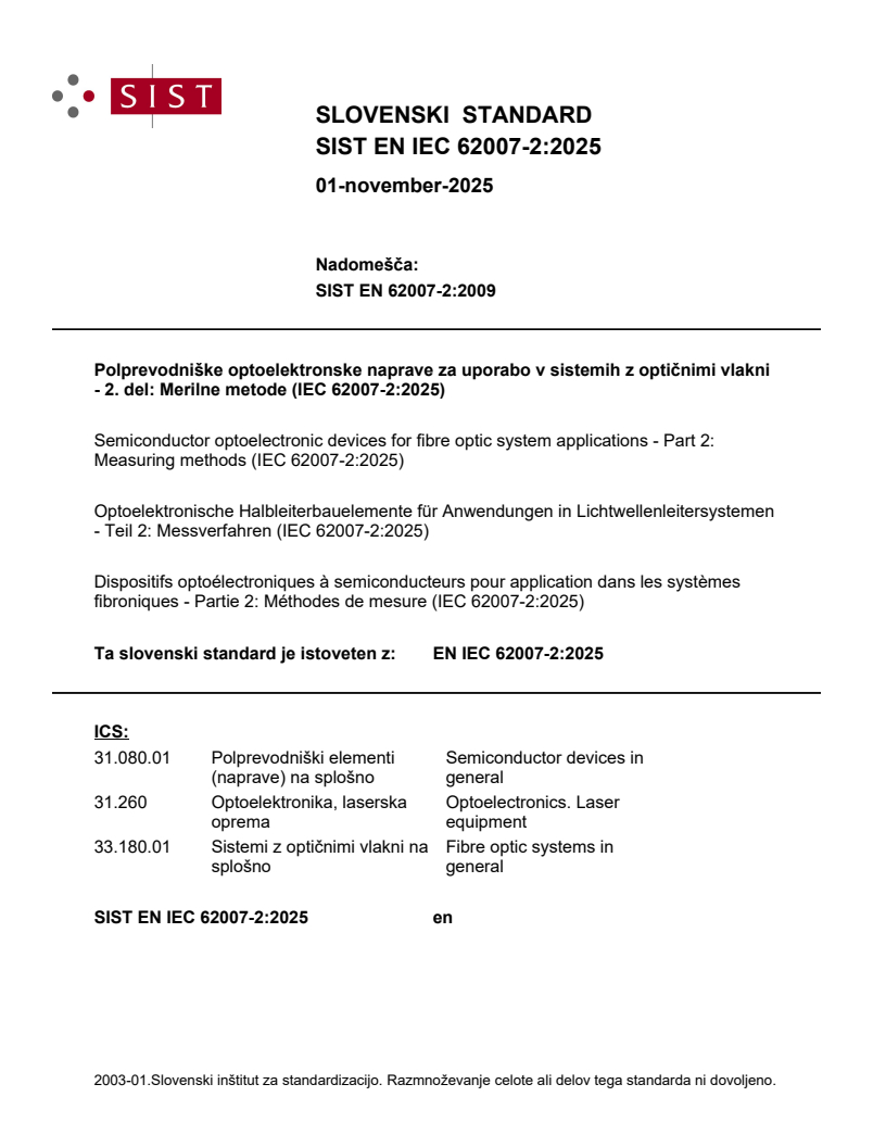 SIST EN IEC 62007-2:2025