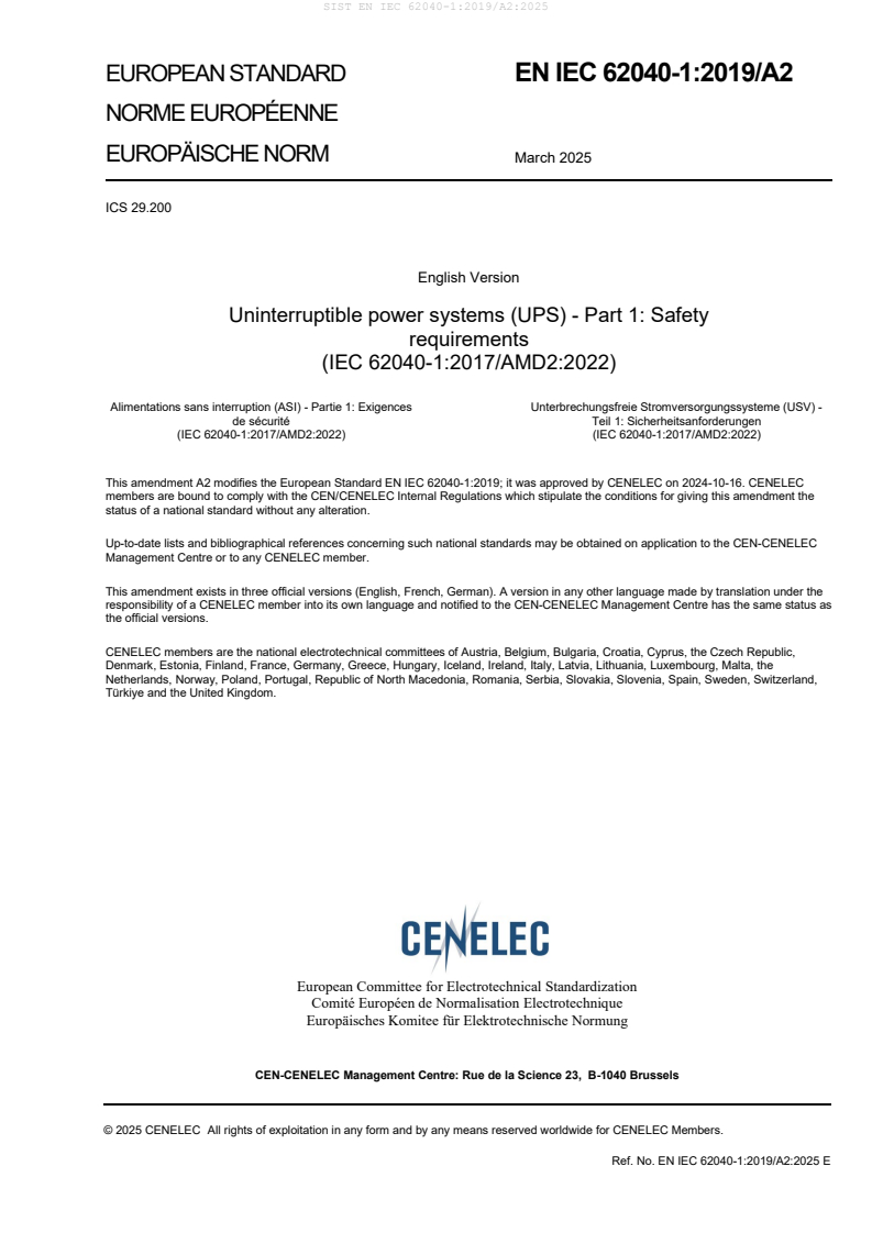 EN IEC 62040-1:2019/A2:2025