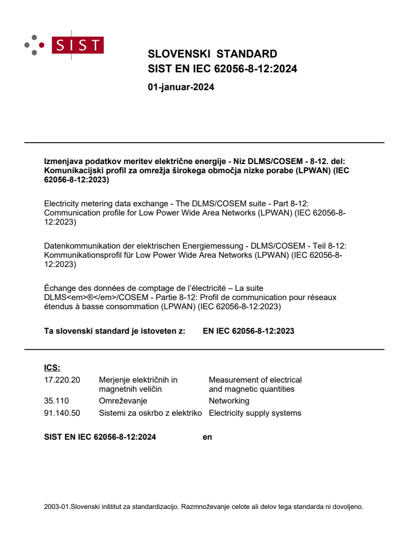 EN IEC 62056-8-12:2023 EN IEC 62056-8-12:2024 - BARVE - Page 1 preview