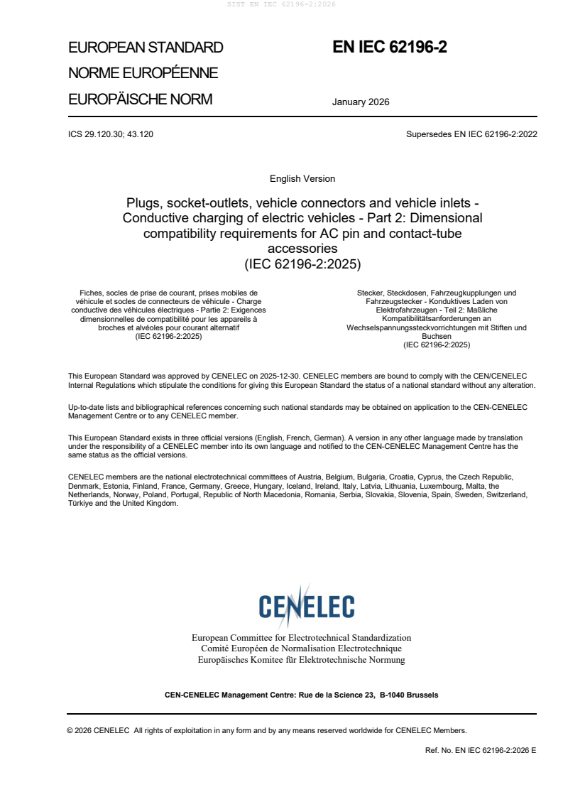 SIST EN IEC 62196-2:2026 SIST EN IEC 62196-2:2026 - BARVE - Page 3 preview