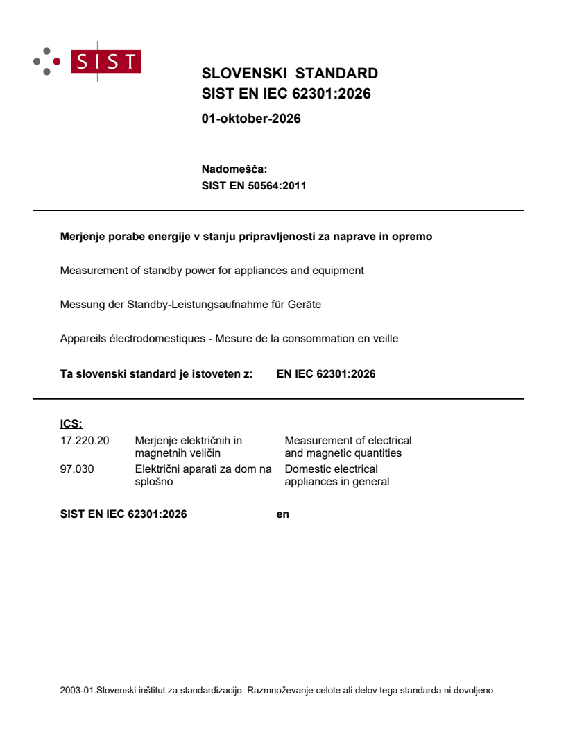 EN IEC 62301:2026 EN IEC 62301:2026 - BARVE - Page 1 preview