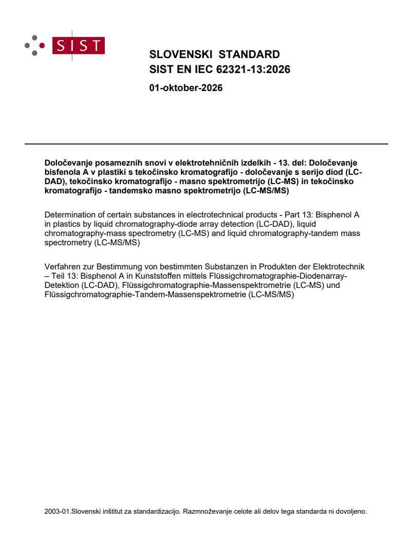 SIST EN IEC 62321-13:2026 SIST EN IEC 62321-13:2026 - BARVE - Page 1 preview