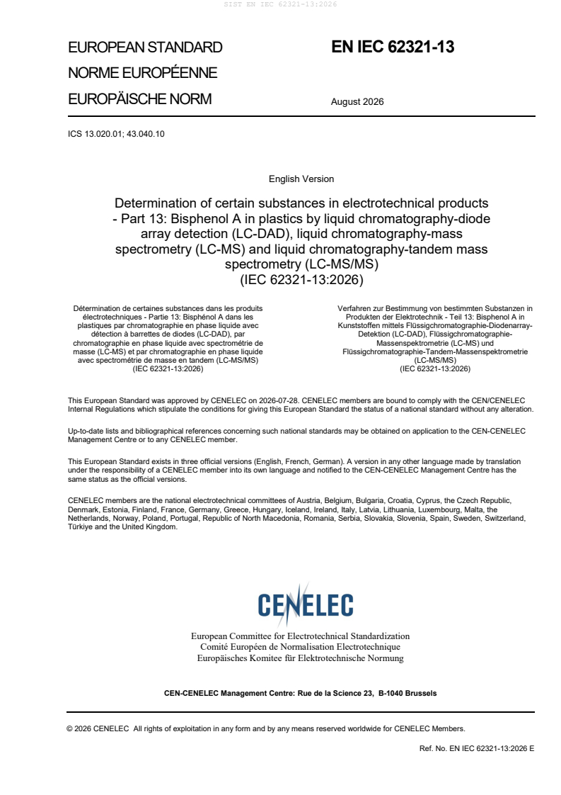 SIST EN IEC 62321-13:2026 SIST EN IEC 62321-13:2026 - BARVE - Page 4 preview