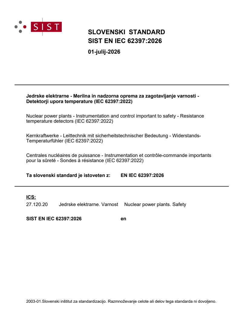 SIST EN IEC 62397:2026 SIST EN IEC 62397:2026 - Page 1 preview