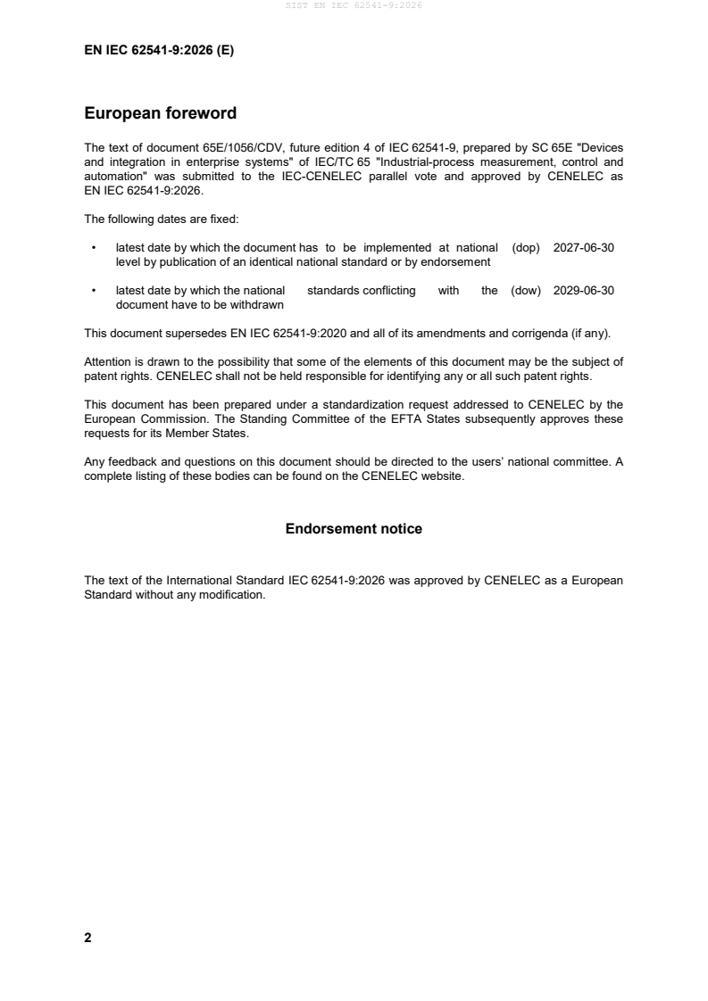 SIST EN IEC 62541-9:2026 SIST EN IEC 62541-9:2026 - BARVE - Page 4 preview