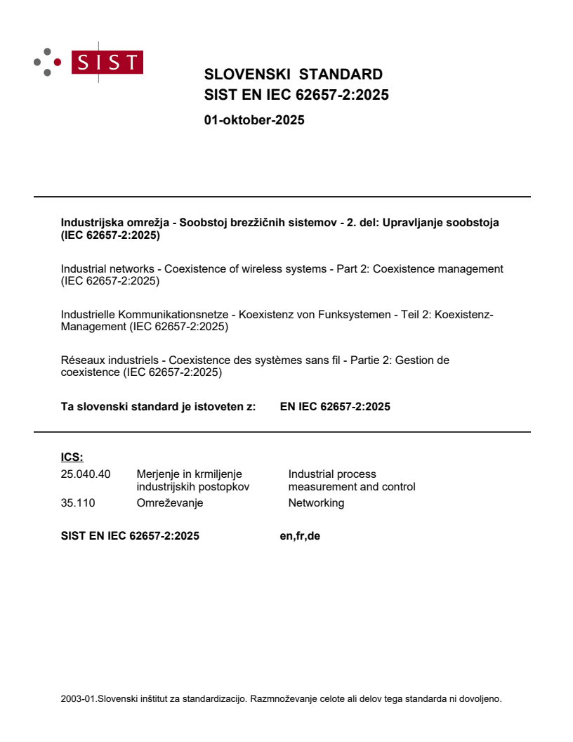 EN IEC 62657-2:2025 - BARVE