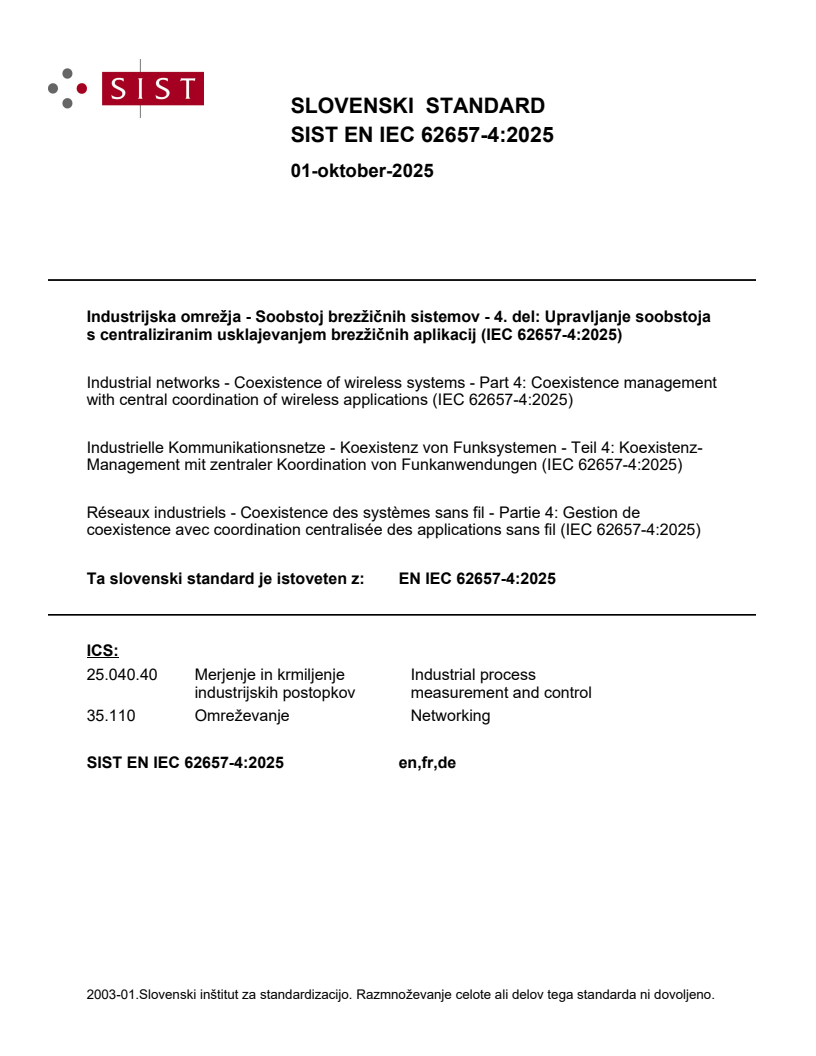 EN IEC 62657-4:2025 - BARVE