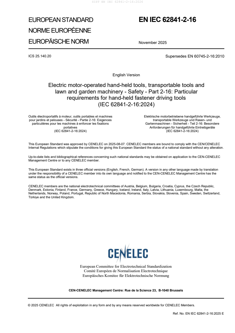 SIST EN IEC 62841-2-16:2026 SIST EN IEC 62841-2-16:2026