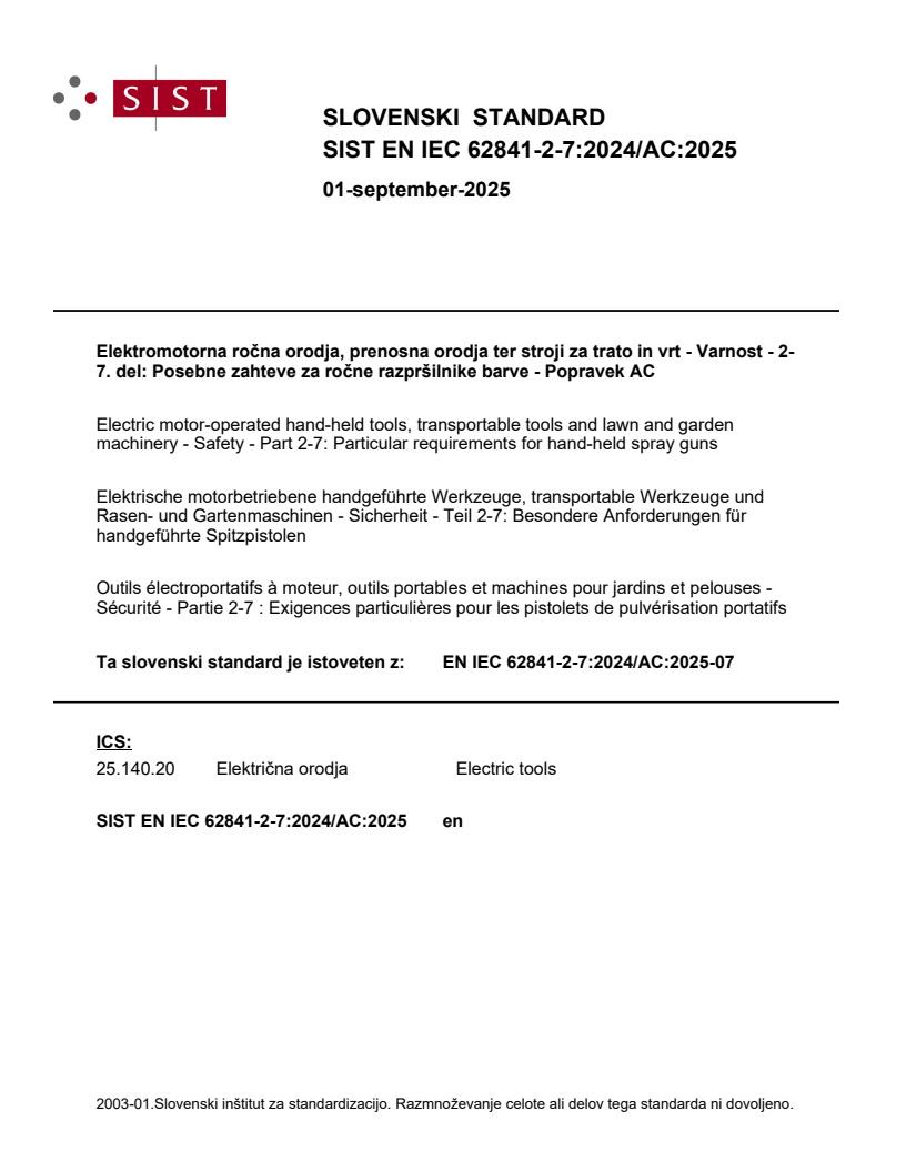 EN IEC 62841-2-7:2024/AC:2025