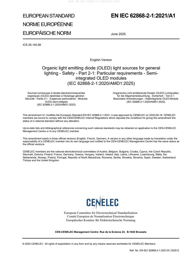 EN IEC 62868-2-1:2022/A1:2025