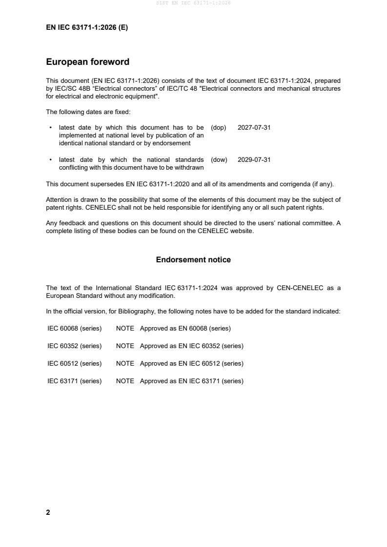SIST EN IEC 63171-1:2026 SIST EN IEC 63171-1:2026 - Page 4 preview