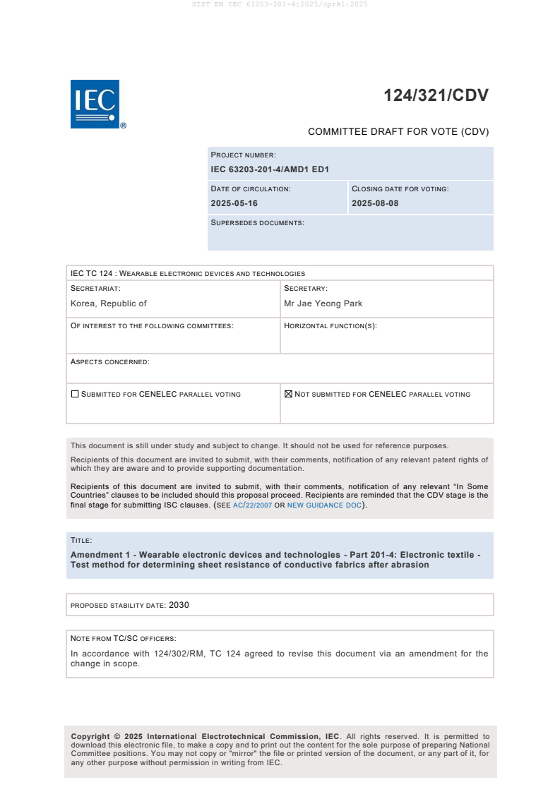 EN IEC 63203-201-4:2025/oprA1:2025