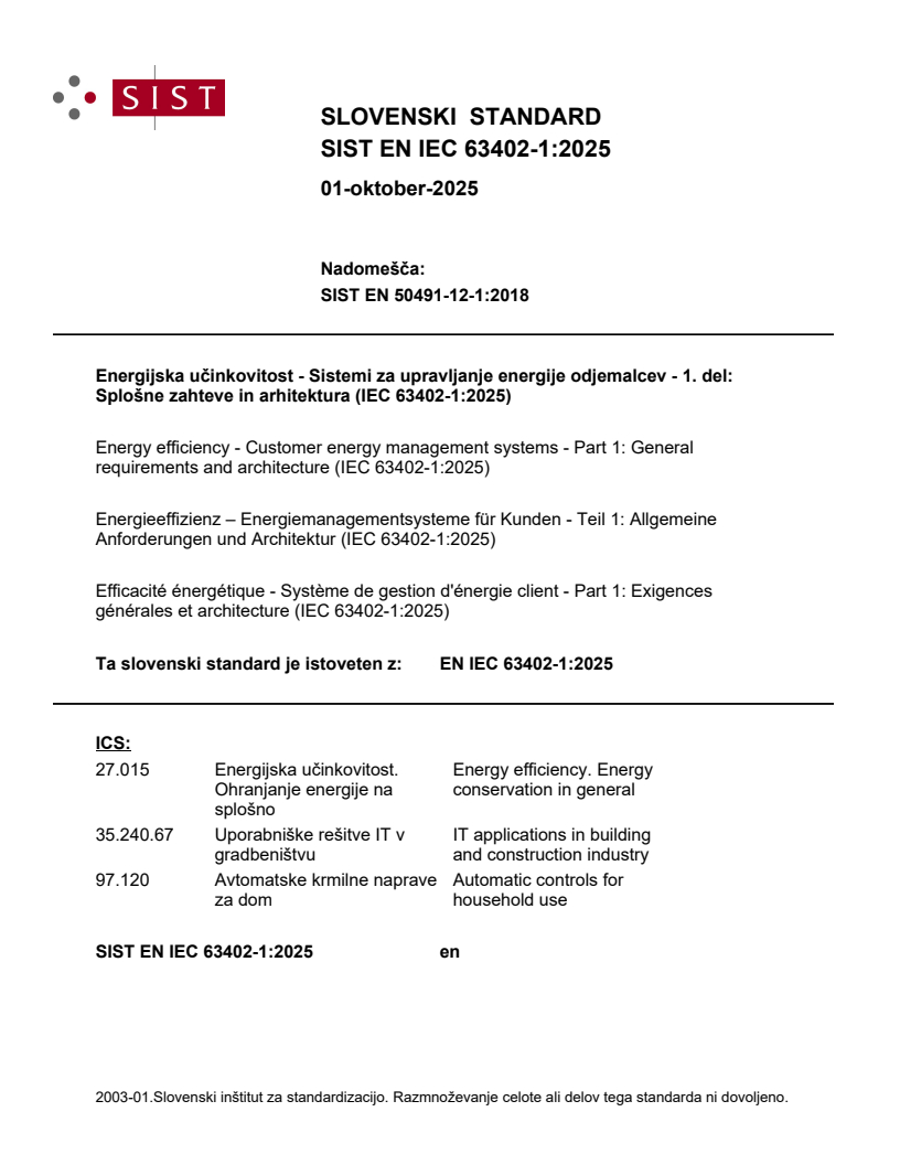 EN IEC 63402-1:2025 - BARVE