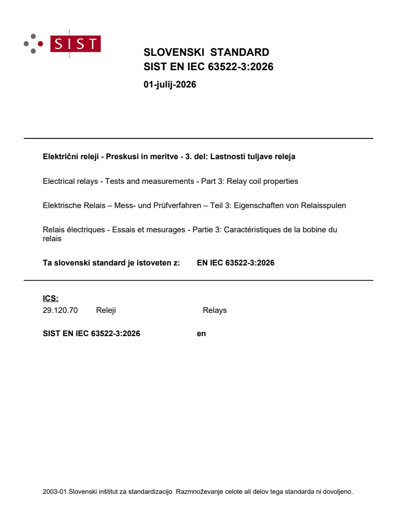 SIST EN IEC 63522-3:2026 SIST EN IEC 63522-3:2026 - Page 1 preview