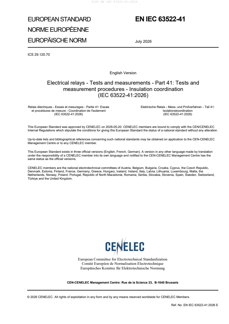 SIST EN IEC 63522-41:2026 SIST EN IEC 63522-41:2026 - Page 3 preview