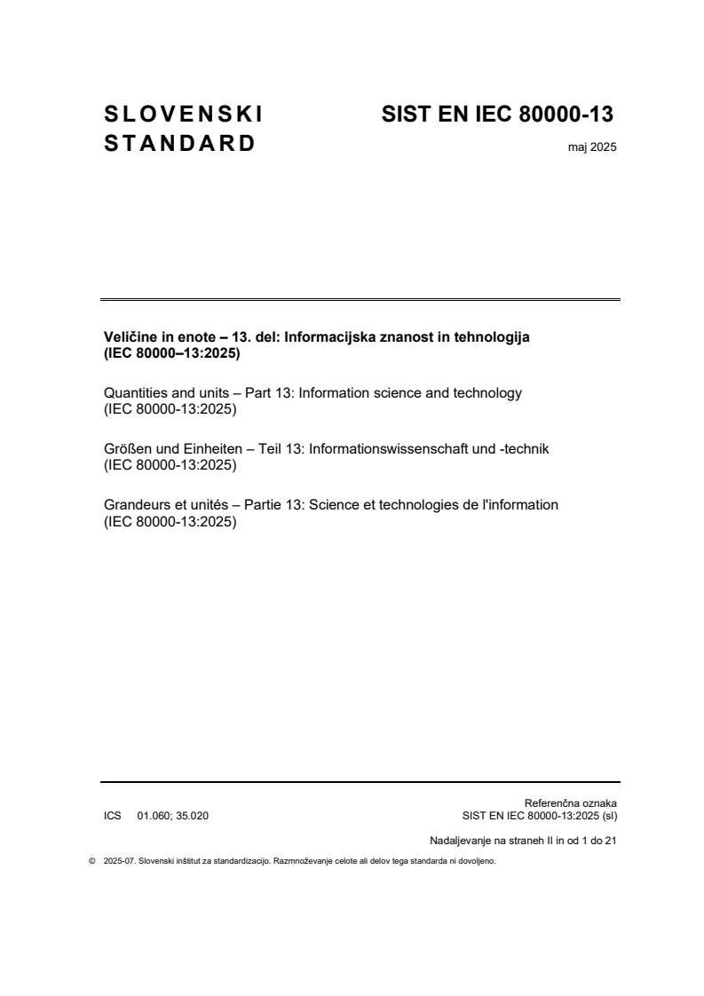 EN IEC 80000-13:2025