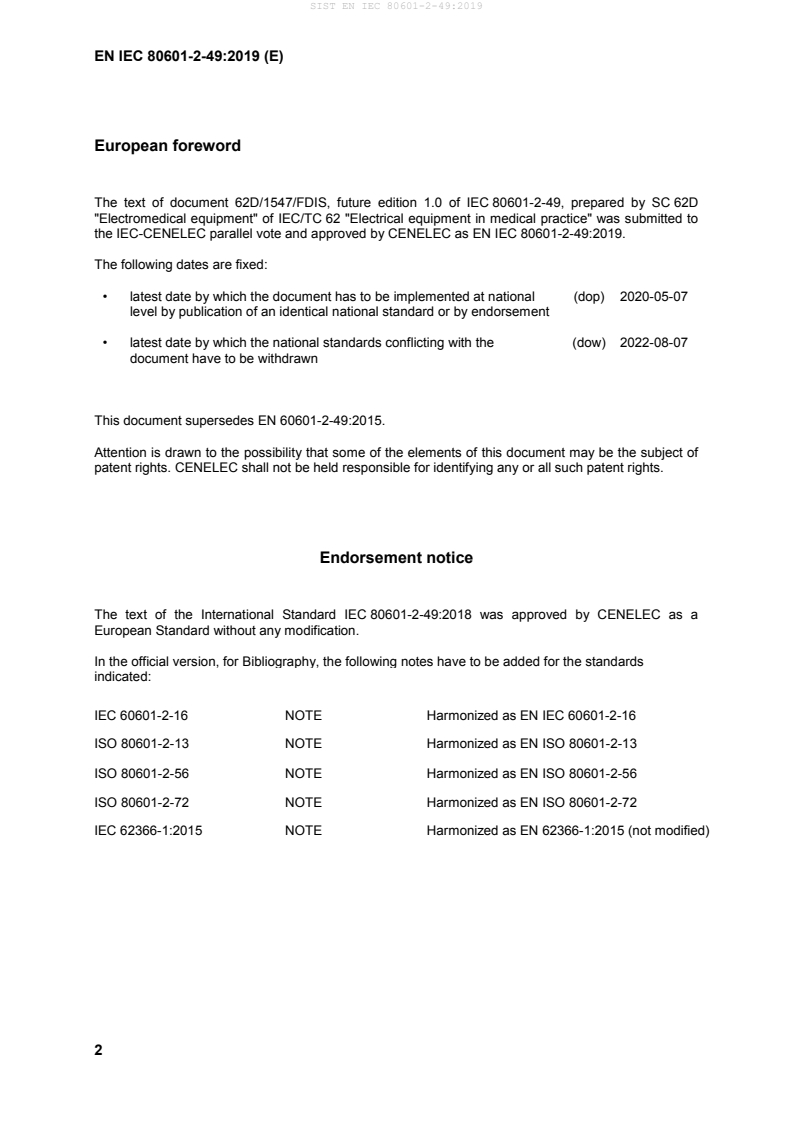 EN IEC 80601-2-49:2019 EN IEC 80601-2-49:2019 - Page 4 preview