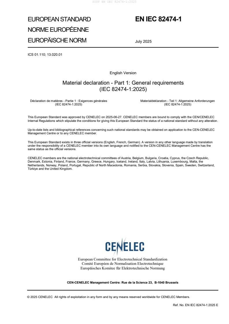EN IEC 82474-1:2025